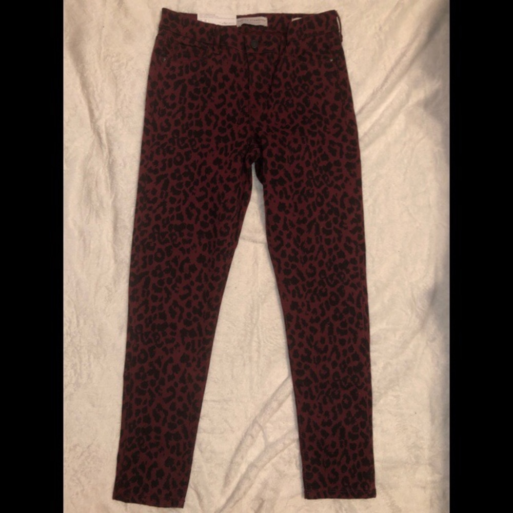 Plum leopard jeans